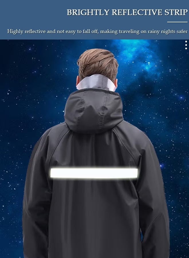 YelaJoy Rain Suit Jacket Raincoat Hooded Rain Poncho Lightweight Emergency Jacket Rainwear for Men and Women Outdoor All-Sport Waterproof Breathable Anti-storm,XXL - Image 4